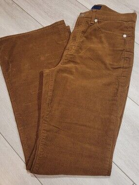 Gap Women's Corduroy High Waist '70's Flare Pants 28R Chestnut Brown